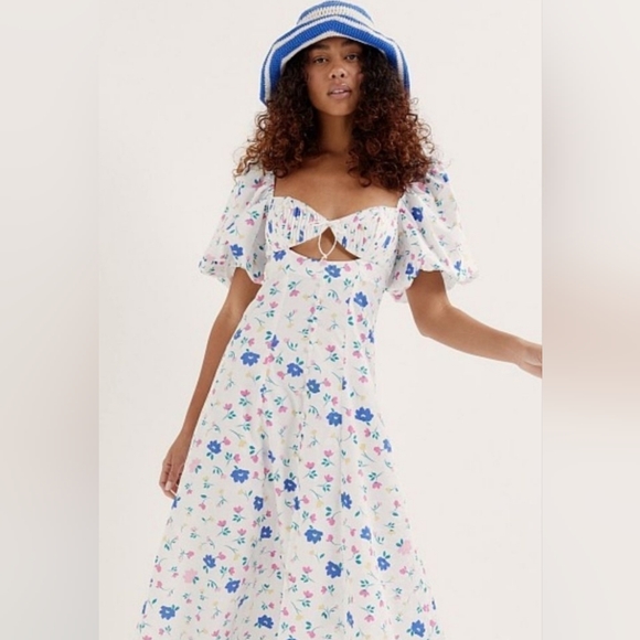 NWOT FOR LOVE AND LEMONS LEXI FLORAL MAXI DRESS in size Small - Picture 3 of 10